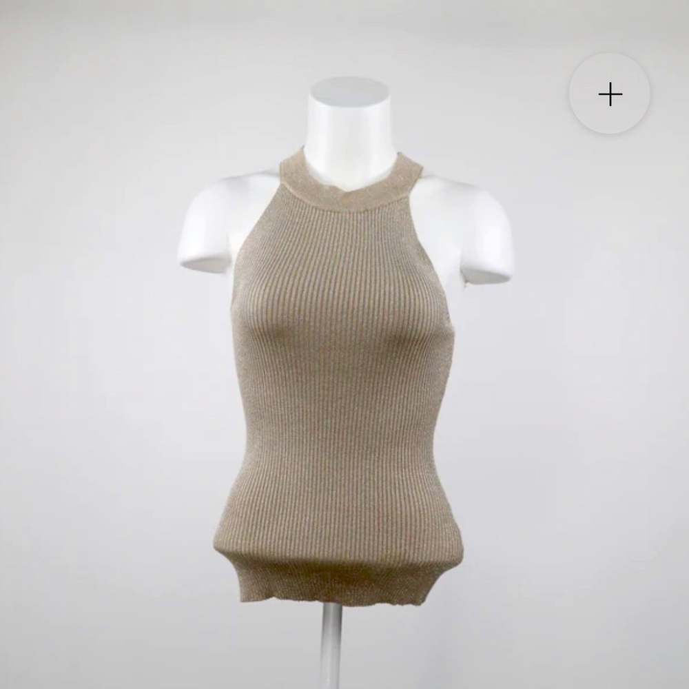 Top for Christmas party ! Catherine Malandrino Women's Tank Top Size:S Tan